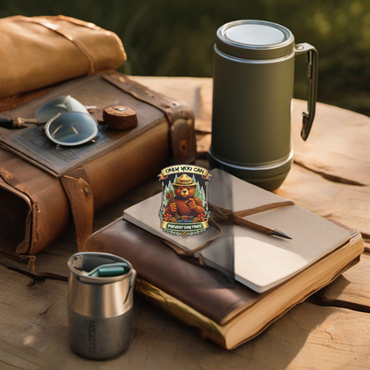 Dry Fire gift on rustic wood, styled for Father's Day camping vibes. | titlex-scene-fathers-day