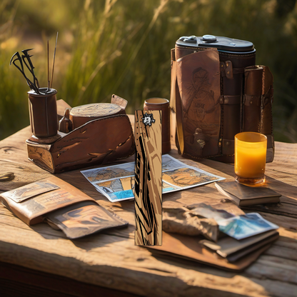 Comic Pop Arrow Wrap on rustic wood at golden hour, perfect Father's Day gift setting. | titlex-scene-fathers-day