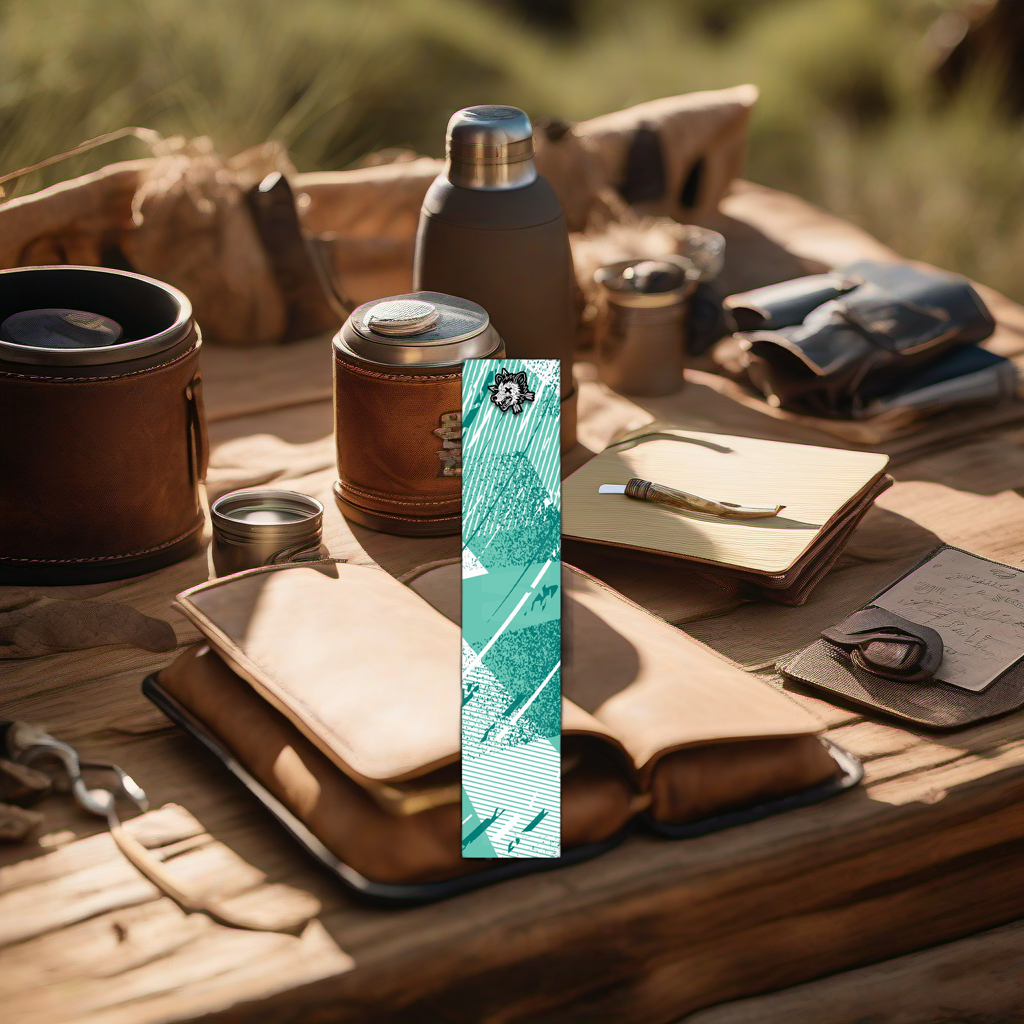 Comic Pop Arrow Wrap on rustic table at golden hour, perfect Father's Day gift setting. | titlex-scene-fathers-day