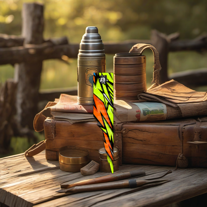 Comic Pop Arrow Wrap on rustic wood at golden hour, perfect Father's Day gift scene. | titlex-scene-fathers-day
