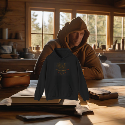Black Turkey Archery Swag on rustic wood at golden hour, perfect Father's Day gift display. | titlex-scene-fathers-day