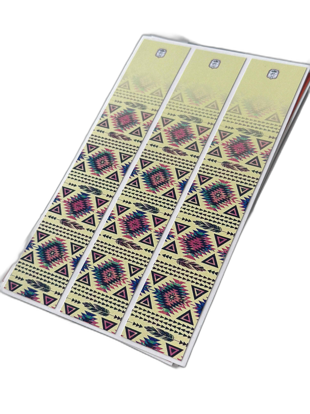 Western Pattern 6 Arrow Wraps, featuring a repeating pattern in black, white, and gold tones. | titlex-cutout