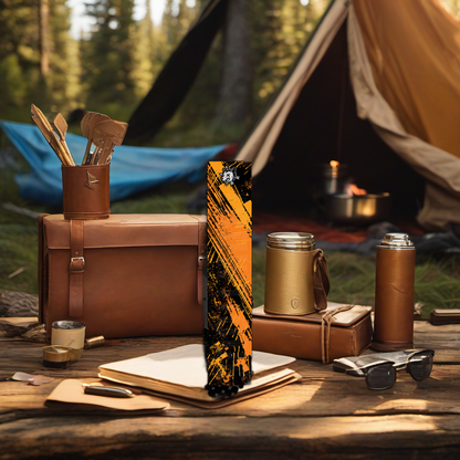 Comic Pop Arrow Wrap on rustic wood at golden hour, perfect Father's Day gift setting. | titlex-scene-fathers-day