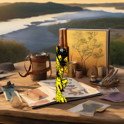 Comic Pop Arrow Wrap on rustic wood at golden hour, perfect Father's Day gift setting. | titlex-scene-fathers-day