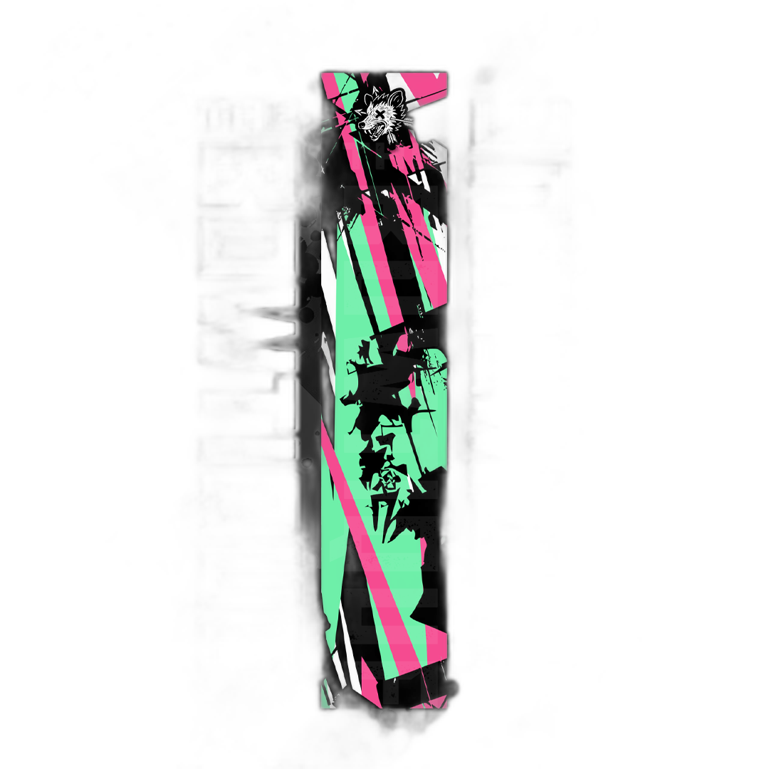 Comic Pop Arrow Wrap: Bright red and yellow comic-style arrow design. | titlex-cutout
