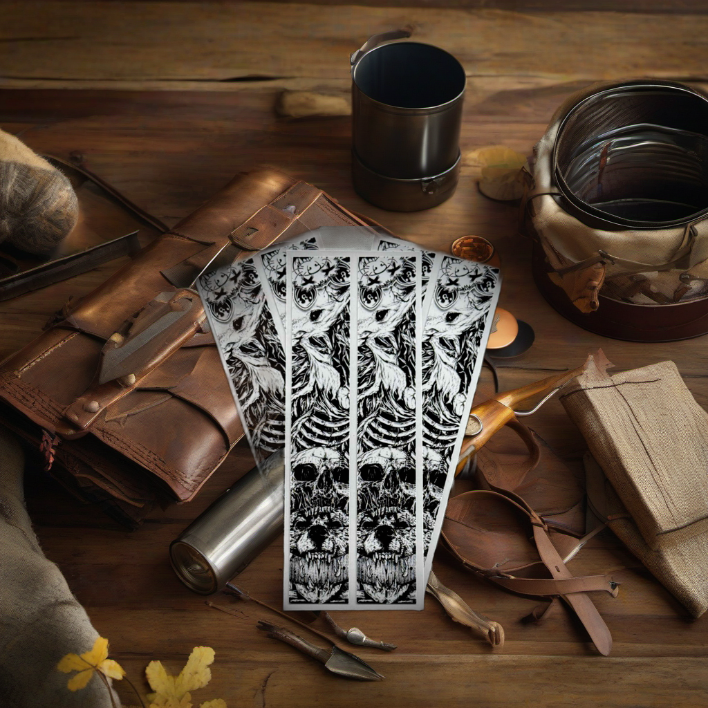 Shewter Arrow Wraps on rustic table at golden hour camp, perfect Father's Day gift. | titlex-scene-fathers-day