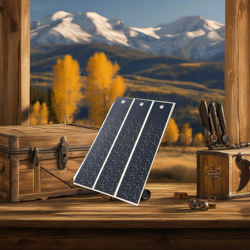 Wraps on weathered wood in a golden aspen-lit mountain scene, evoking a high-country elk hunt feel. | titlex-scene-western-elk