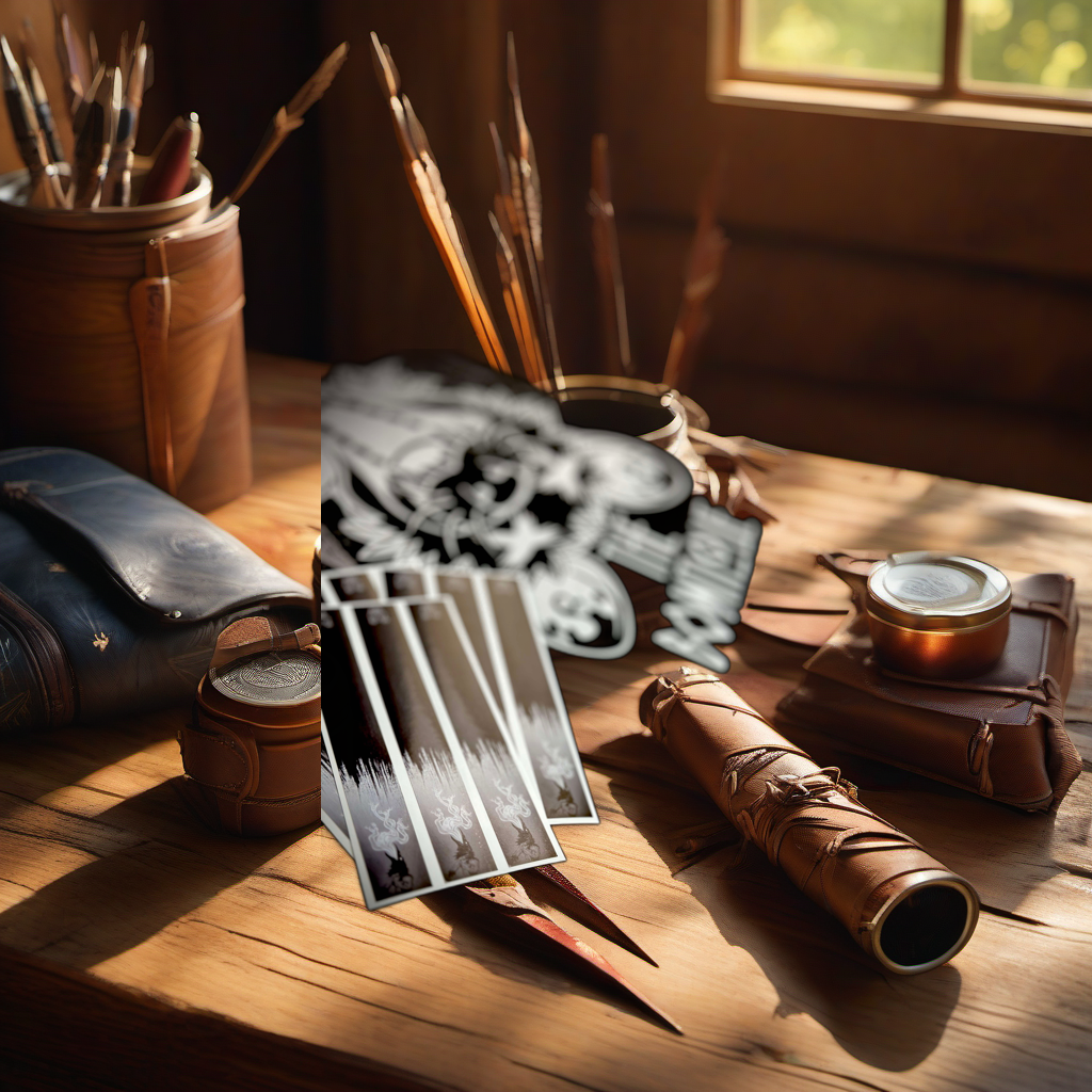 Ravin Arrow Wraps on a rustic table at golden hour, perfect Father's Day gift scene. | titlex-scene-fathers-day