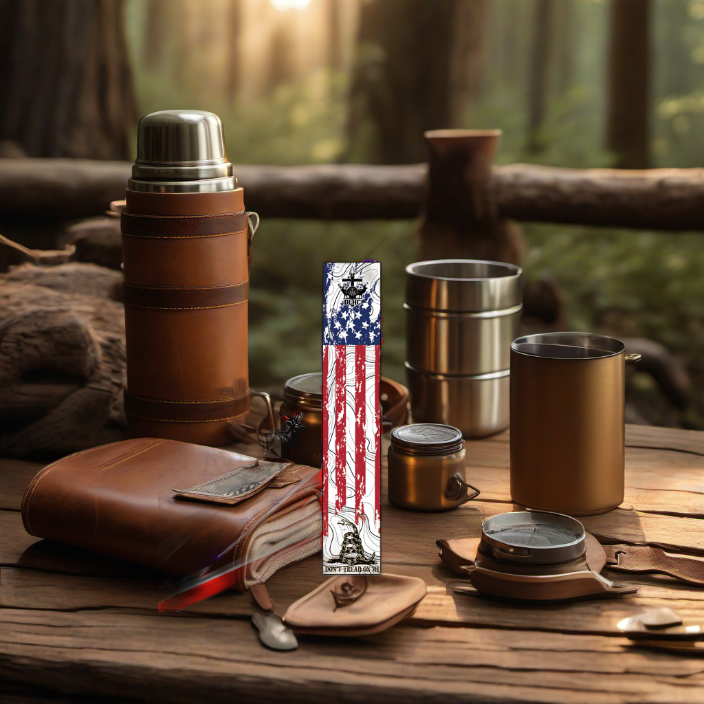 DTOM on rustic wood at golden hour camp. Perfect Father's Day gift setting. | titlex-scene-fathers-day