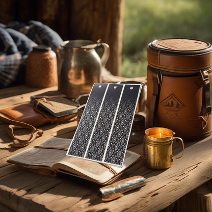 3 Arrow wraps on rustic wood at golden hour camp scene, perfect Father's Day gift. | titlex-scene-fathers-day