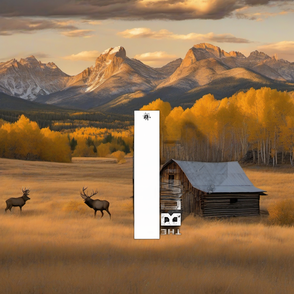 Solid White Arrow Wraps on weathered wood, set against golden aspens and distant mountains at sunset. | titlex-scene-western-elk