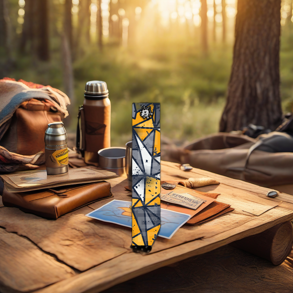 Comic Pop Arrow Wrap on rustic wood at golden hour, perfect Father's Day gift setting. | titlex-scene-fathers-day
