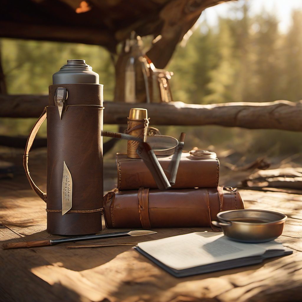 Smoked Arrow Wraps on rustic table at golden hour camp, perfect Father's Day gift. | titlex-scene-fathers-day