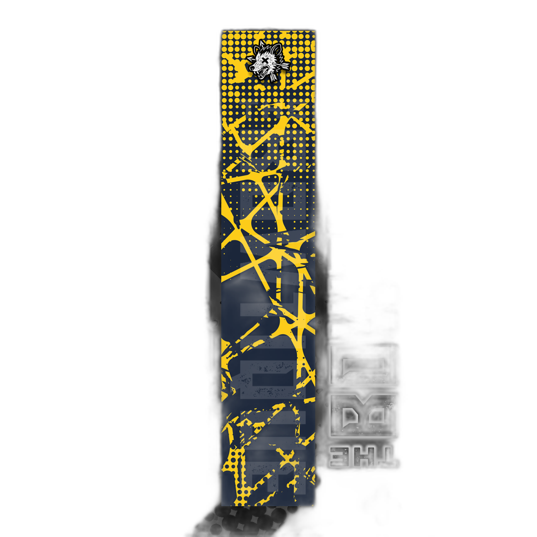 Comic Pop Arrow Wrap: Bright yellow and red comic-style arrow design. | titlex-cutout