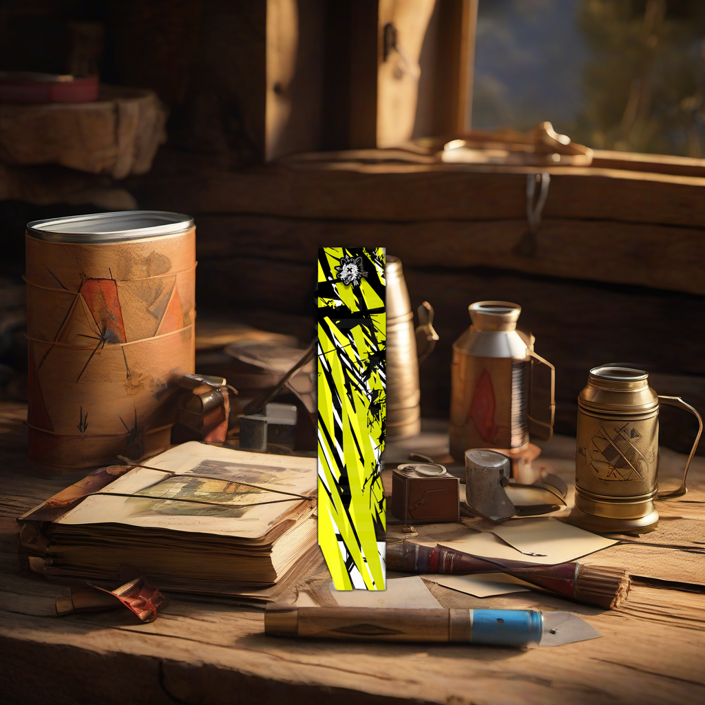 Comic Pop Arrow Wrap on rustic wood at golden hour, perfect Father's Day gift scene. | titlex-scene-fathers-day