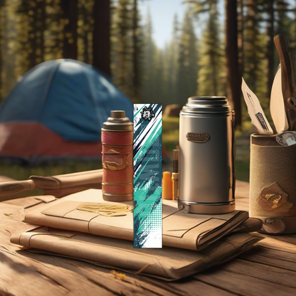 Comic Pop Arrow Wrap on rustic table at golden hour, perfect Father's Day gift scene. | titlex-scene-fathers-day