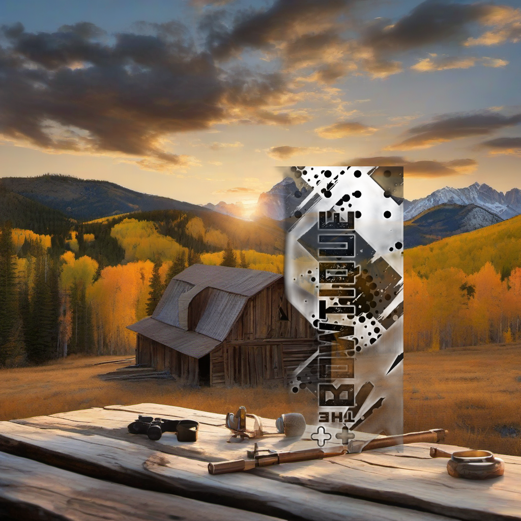 We The People" arrow wraps on weathered wood, set against a golden aspen and mountain backdrop at sunset. | titlex-scene-western-elk