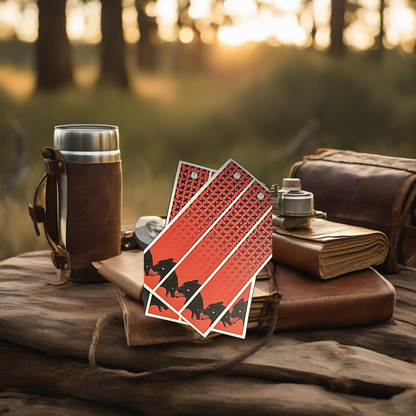 Band of Thieves Arrow Wraps on rustic table at golden hour camp, perfect Father's Day gift. | titlex-scene-fathers-day