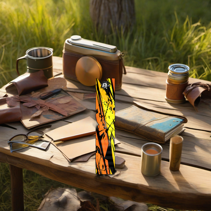 Comic Pop Arrow Wrap on rustic wood at golden hour, perfect Father's Day gift scene. | titlex-scene-fathers-day