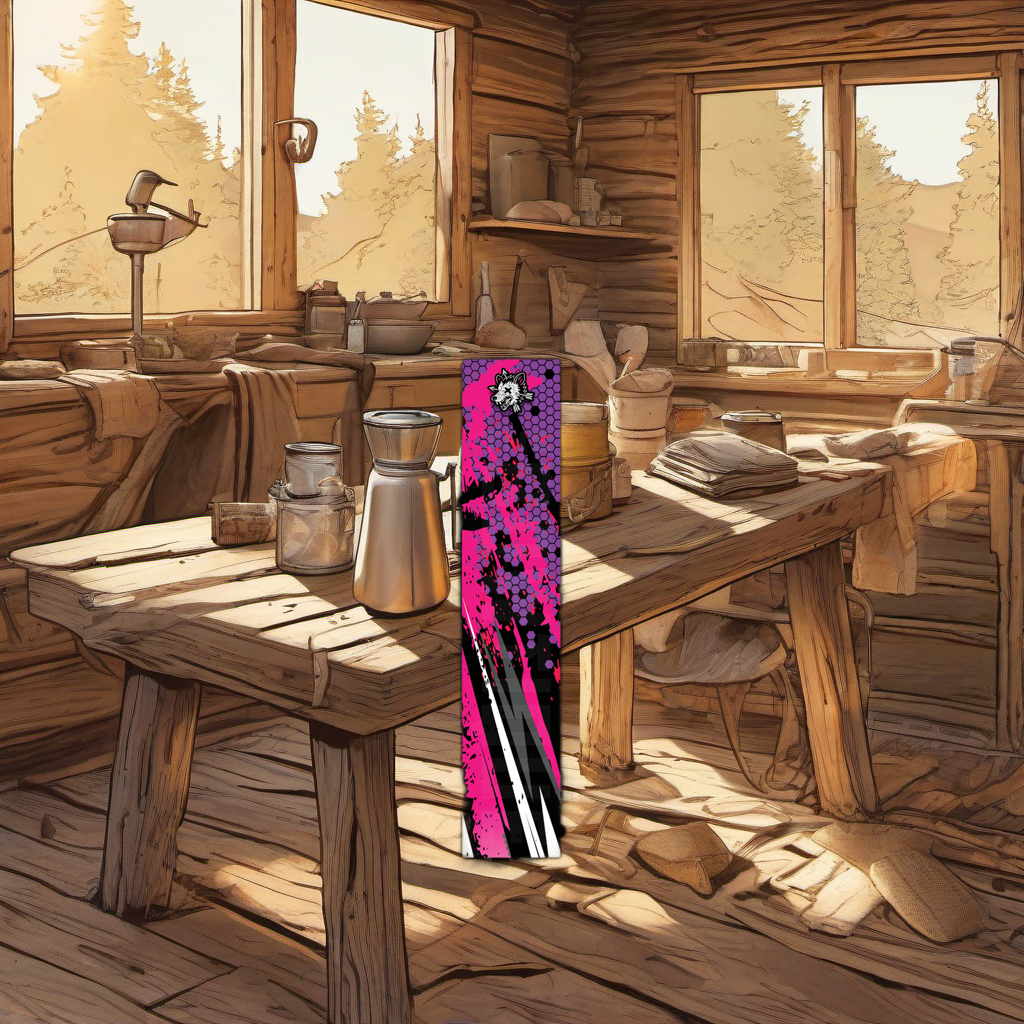 Comic Pop Arrow Wrap on rustic table at golden hour camp, perfect Father's Day gift. | titlex-scene-fathers-day