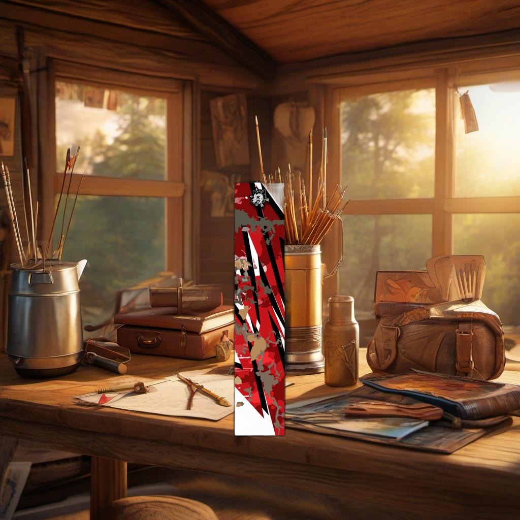 Comic Pop Arrow Wrap on rustic wood at golden hour, perfect Father's Day gift setting. | titlex-scene-fathers-day