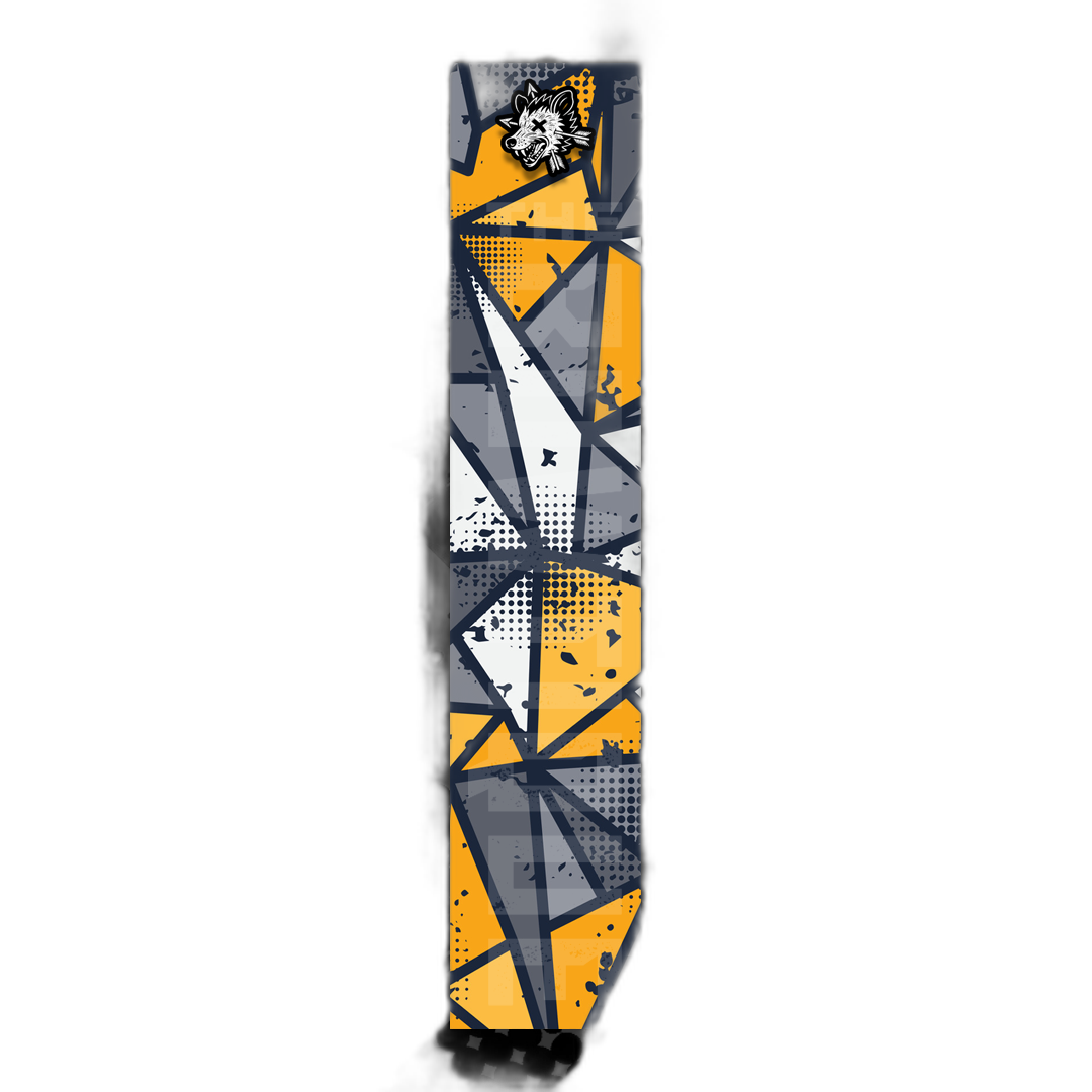 Comic Pop Arrow Wrap: Bright red and yellow comic-style arrow design. | titlex-cutout