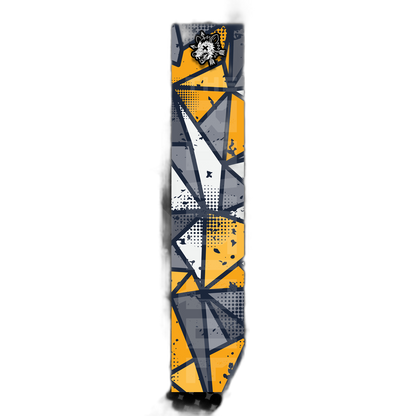 Comic Pop Arrow Wrap: Bright red and yellow comic-style arrow design. | titlex-cutout