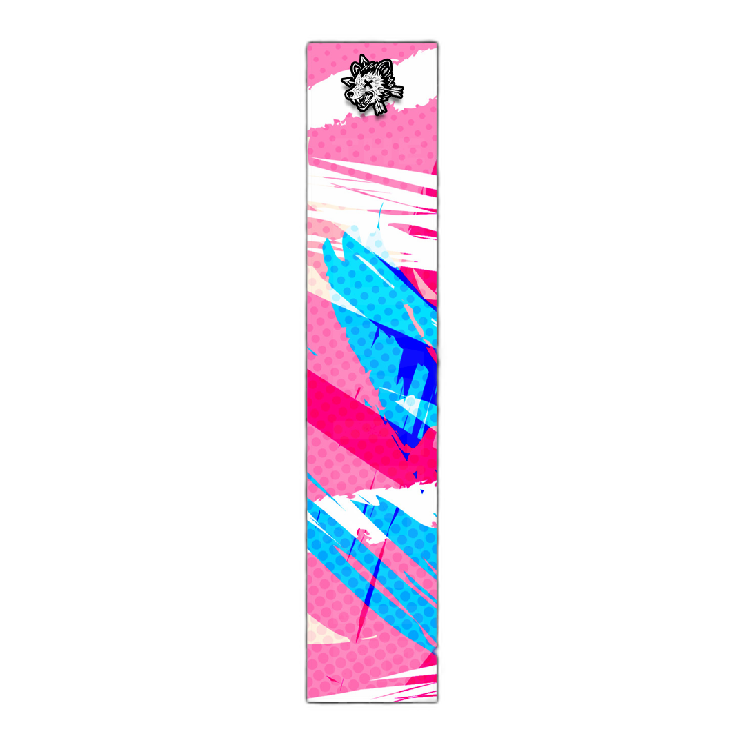 Comic Pop Arrow Wrap: Brightly colored, stylized arrow design, featuring comic book art style. | titlex-cutout
