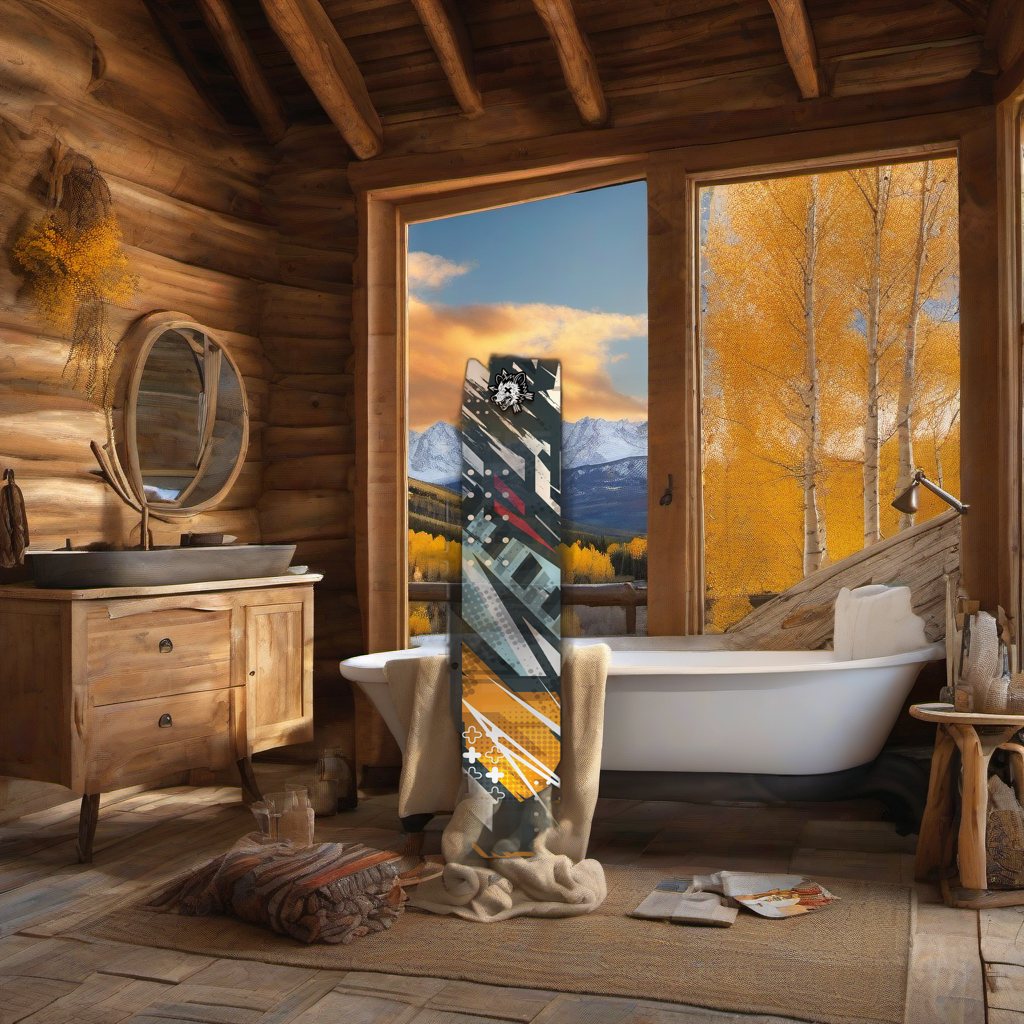 Comic Pop Arrow Wrap on weathered wood, set against a golden aspen and mountain backdrop at sunset. | titlex-scene-western-elk