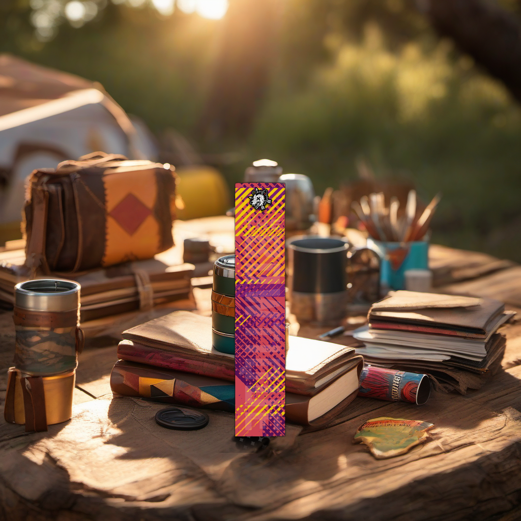 Comic Pop Arrow Wrap on rustic table at golden hour, perfect Father's Day gift scene. | titlex-scene-fathers-day