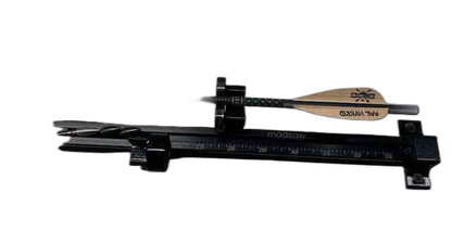 Black and silver cut arrow set with adjustable mechanism. Features "modsw" branding. | titlex-cutout