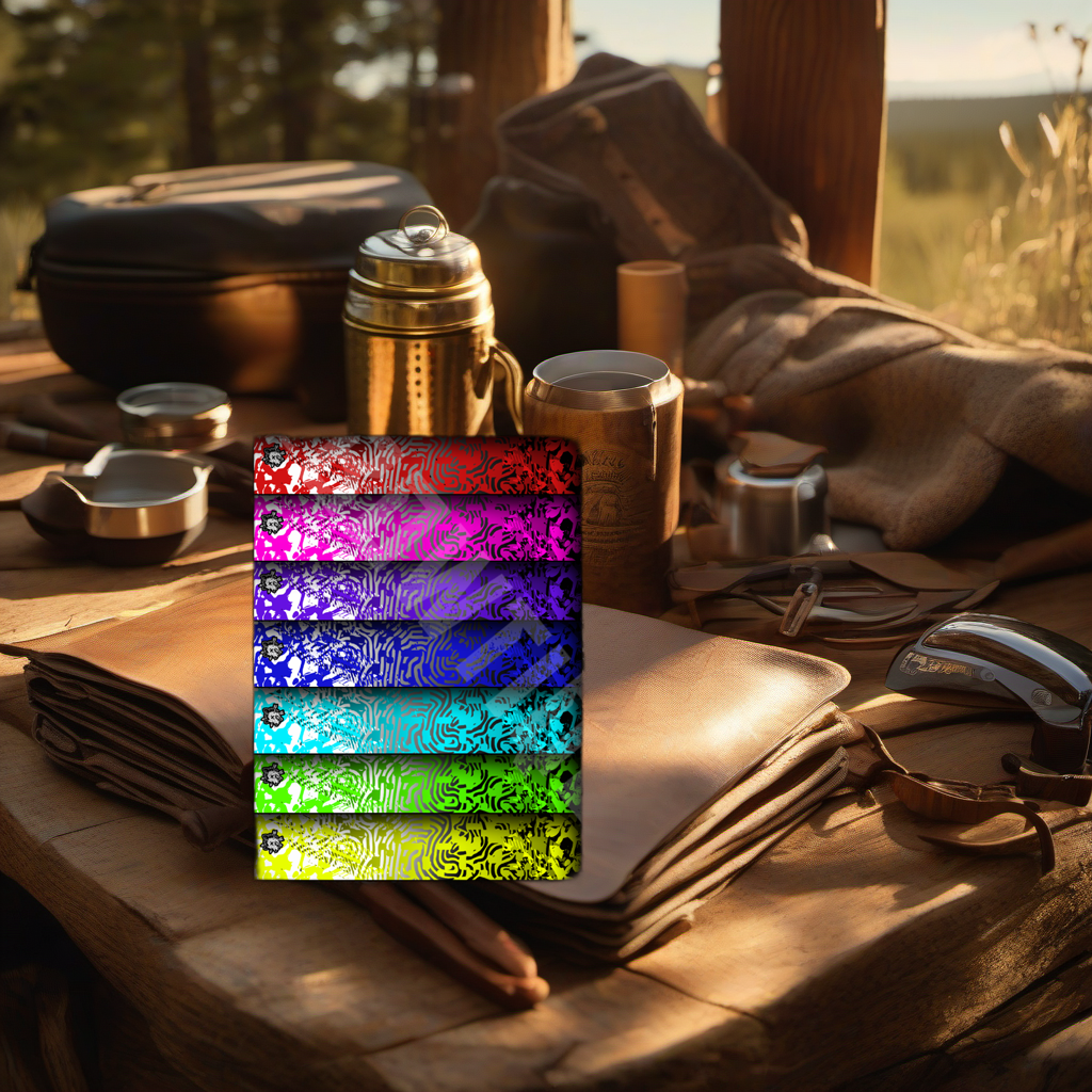Topo Breakdown arrow wraps on rustic wood at golden hour, perfect Father's Day gift scene. | titlex-scene-fathers-day