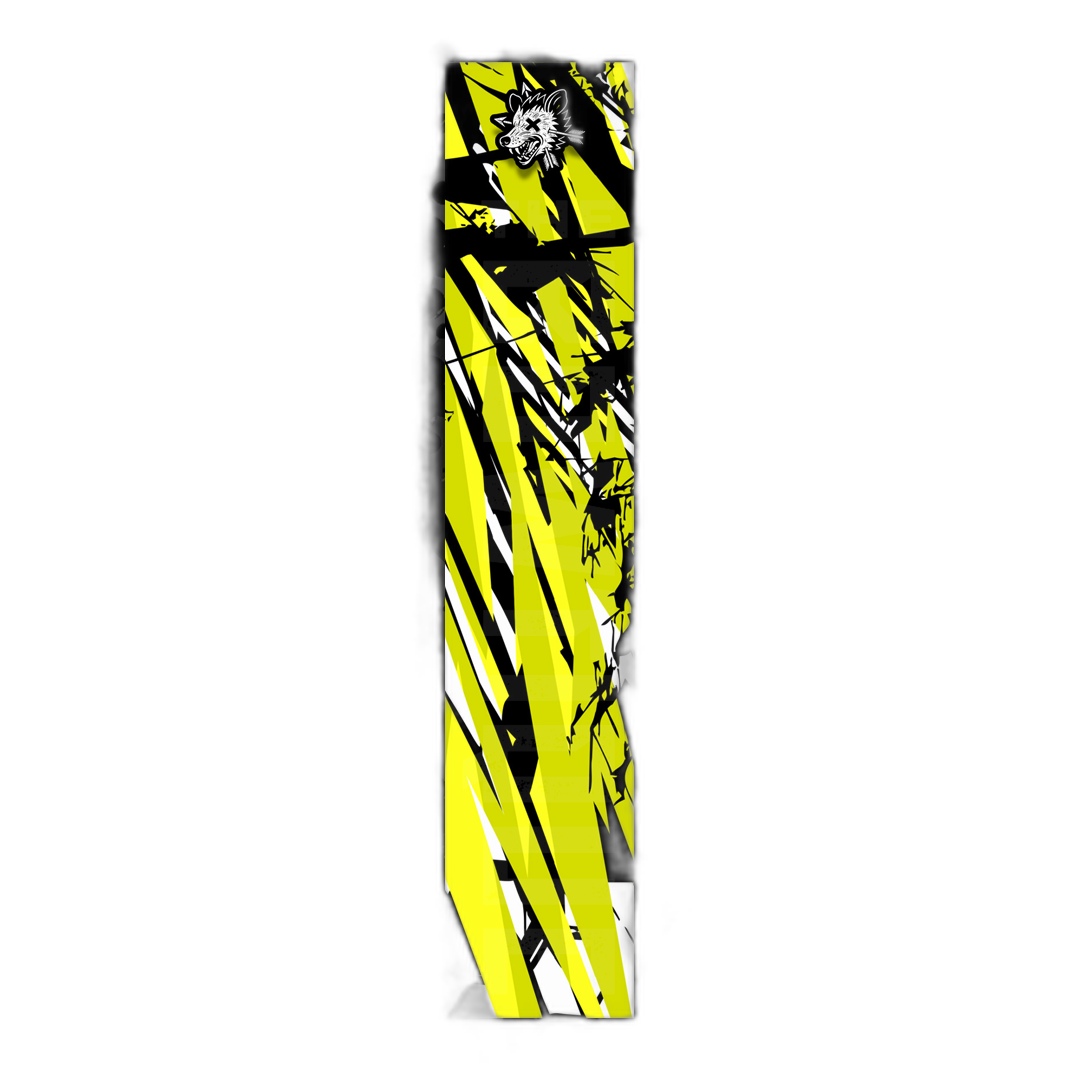 Comic Pop Arrow Wrap: Bright red and yellow comic-style arrow design. | titlex-cutout