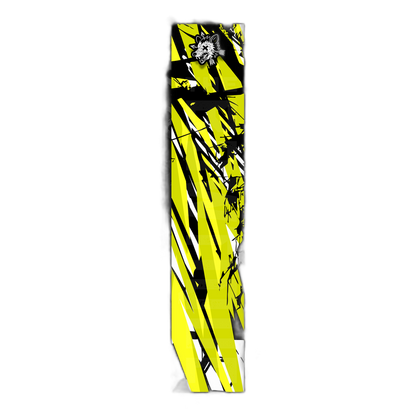 Comic Pop Arrow Wrap: Bright red and yellow comic-style arrow design. | titlex-cutout