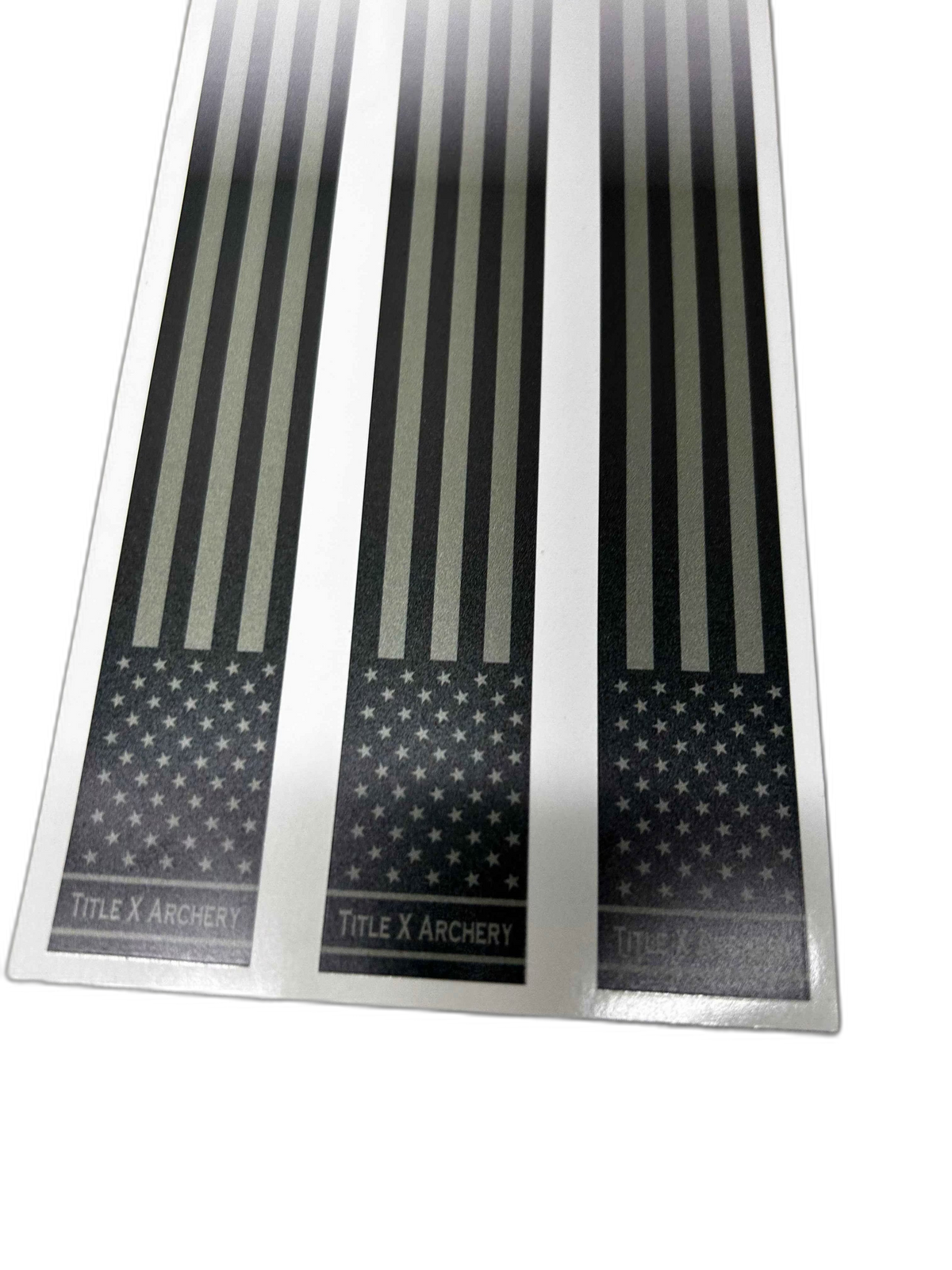 Gray American Flag Arrow wraps featuring the US flag design. | titlex-cutout