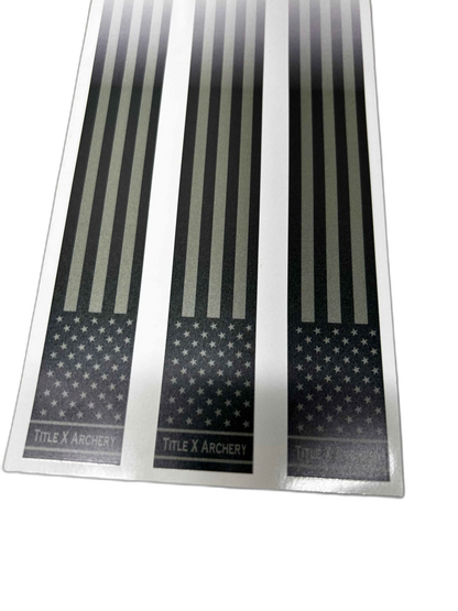 Gray American Flag Arrow wraps featuring the US flag design. | titlex-cutout