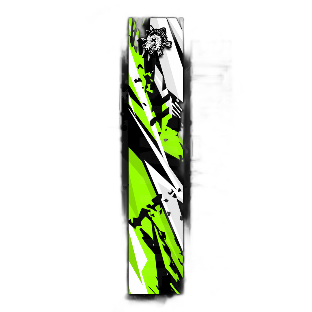Comic Pop Arrow Wrap: Brightly colored, graphic wrap featuring comic book style arrows. | titlex-cutout