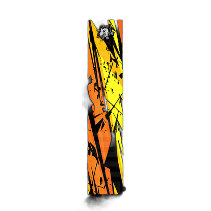 Comic Pop Arrow Wrap: Bright red and yellow comic-style arrow design. | titlex-cutout
