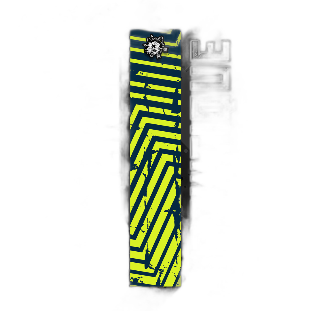 Comic Pop Arrow Wrap: Bright red and yellow comic book style arrow design. | titlex-cutout