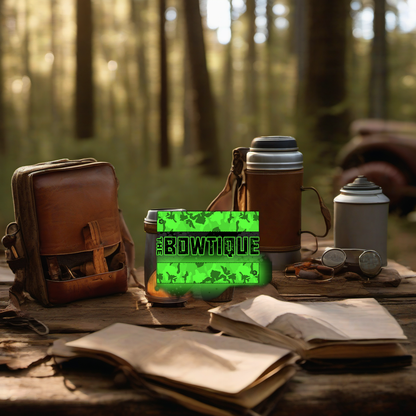 Woodland Glow arrow wraps on rustic wood at golden hour, perfect Father's Day gift setting. | titlex-scene-fathers-day
