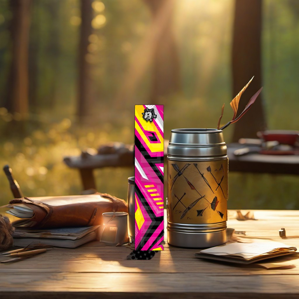 Comic Pop Arrow Wrap on rustic wood at golden hour, perfect Father's Day gift setting. | titlex-scene-fathers-day