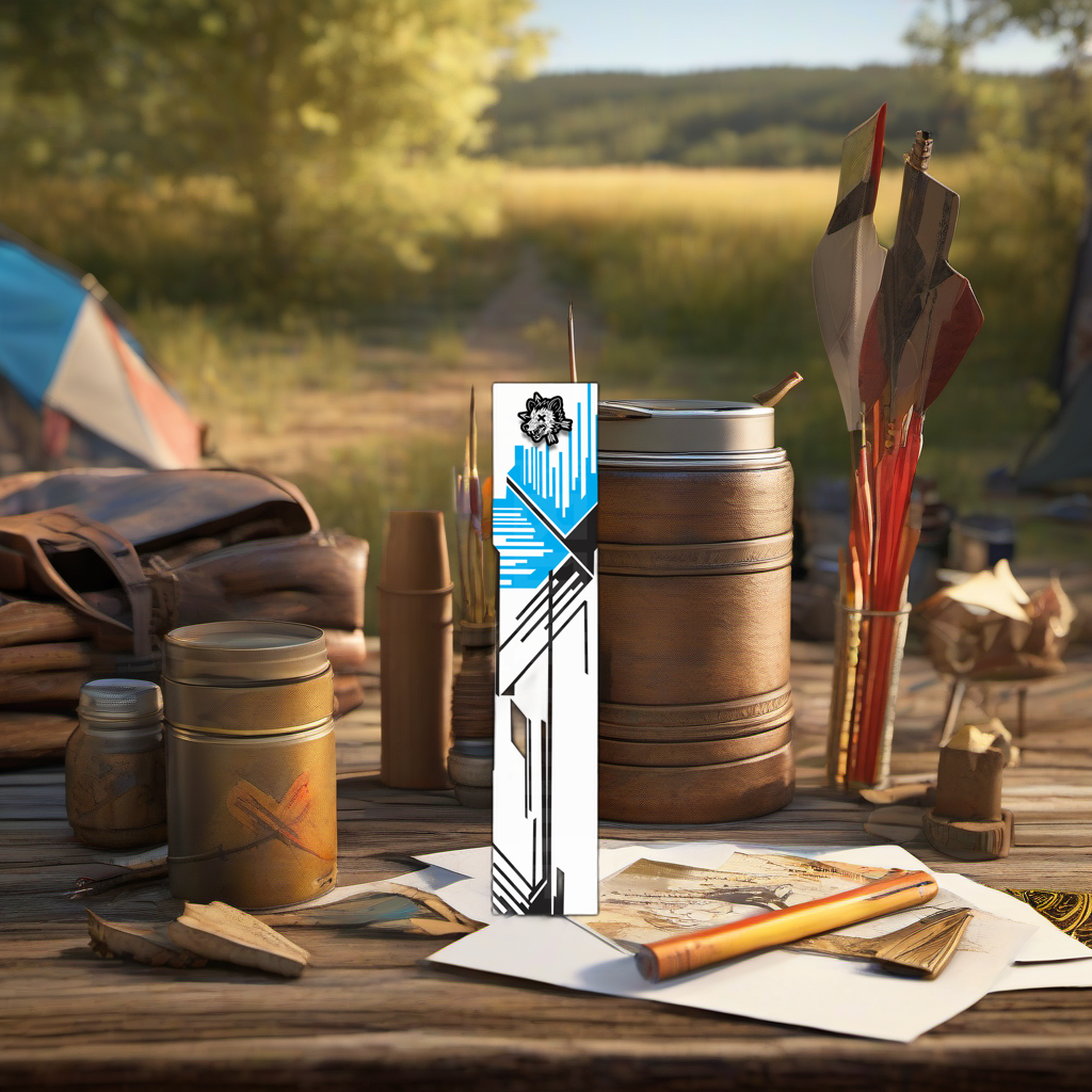 Comic Pop Arrow Wrap on rustic wood at golden hour, perfect Father's Day gift setting. | titlex-scene-fathers-day