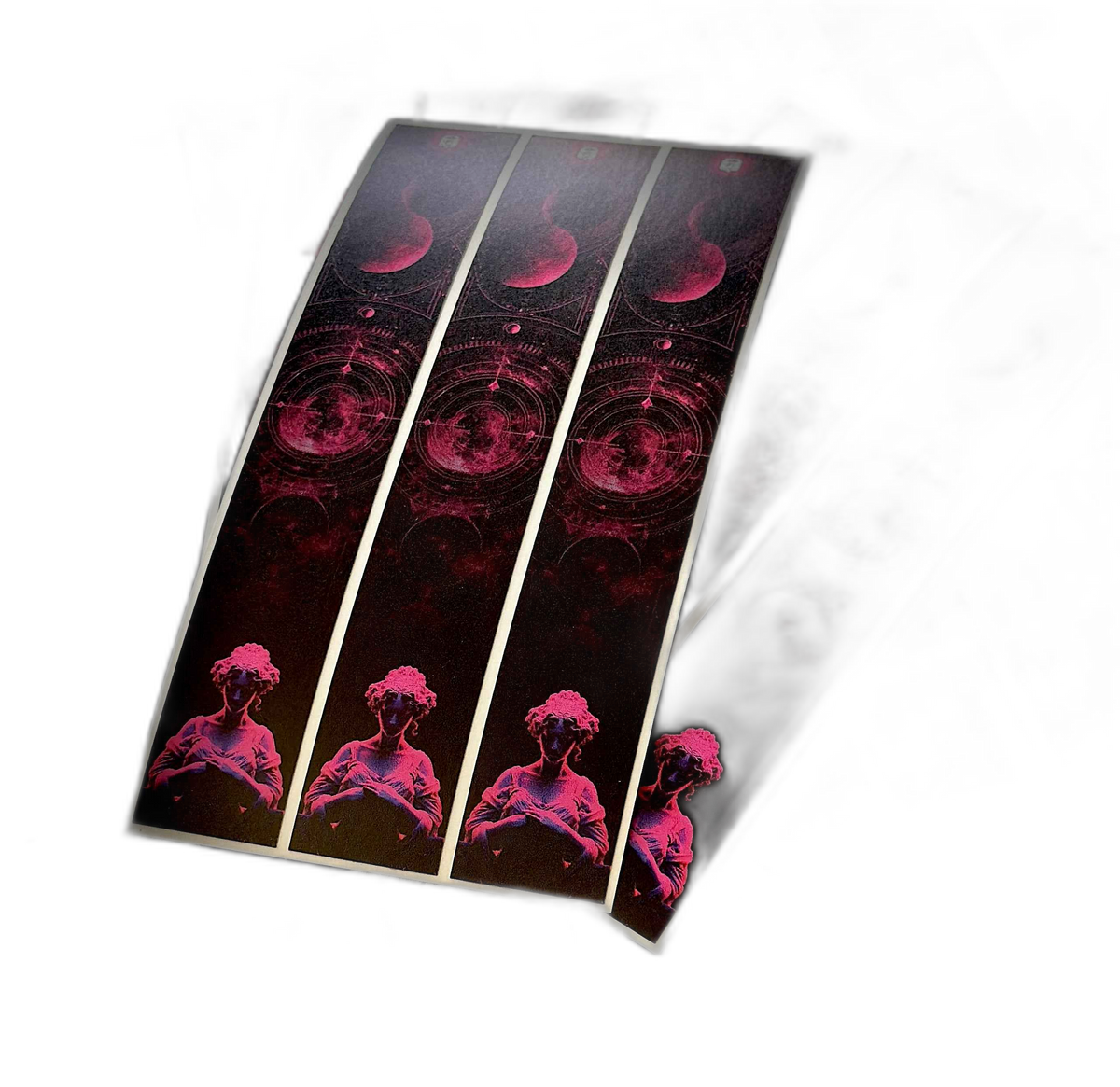 Cosmos Arrow Wraps: Vibrant, multi-colored, arrow-shaped wraps with visible branding. | titlex-cutout