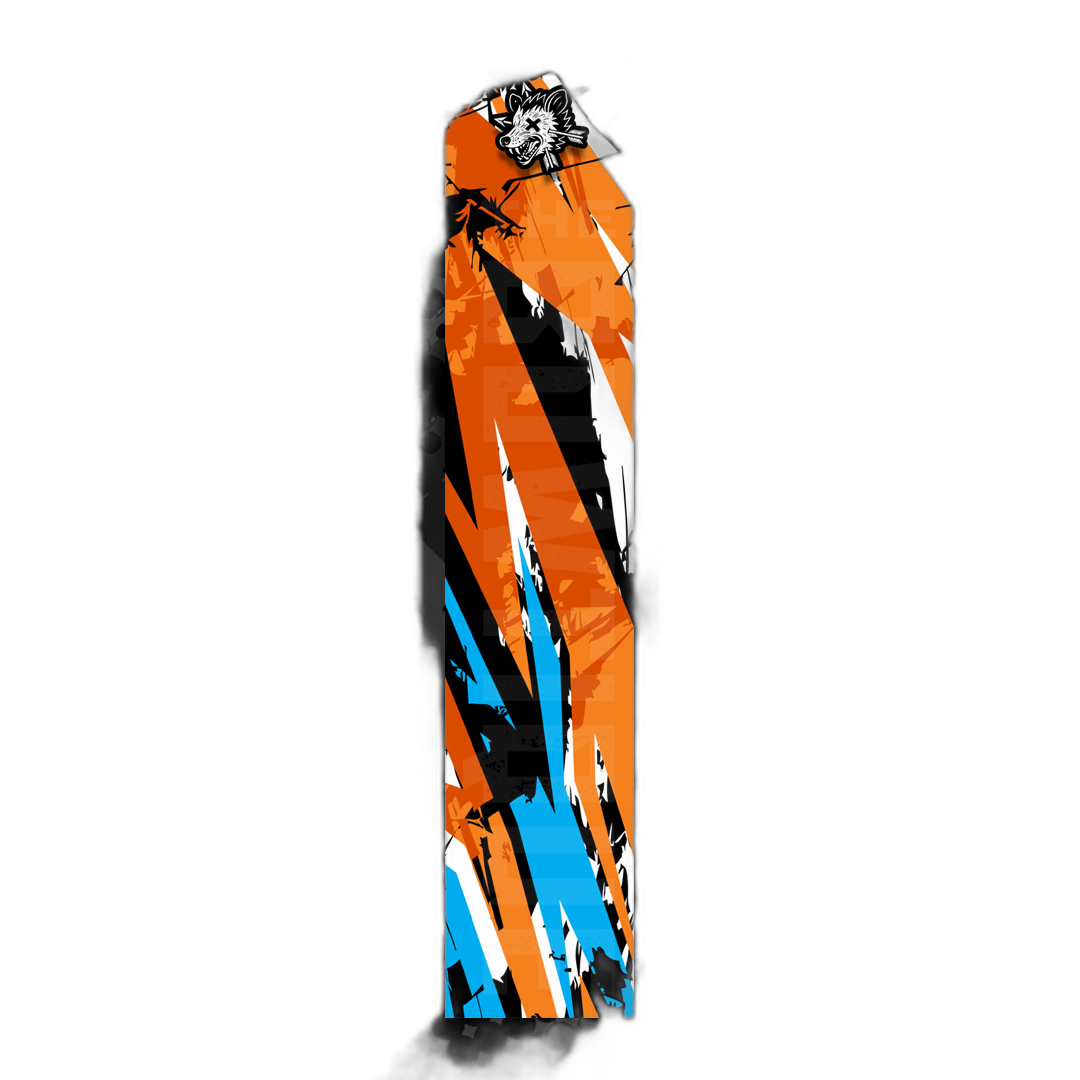 Comic Pop Arrow Wrap: Bright red and yellow comic book style arrow design. | titlex-cutout