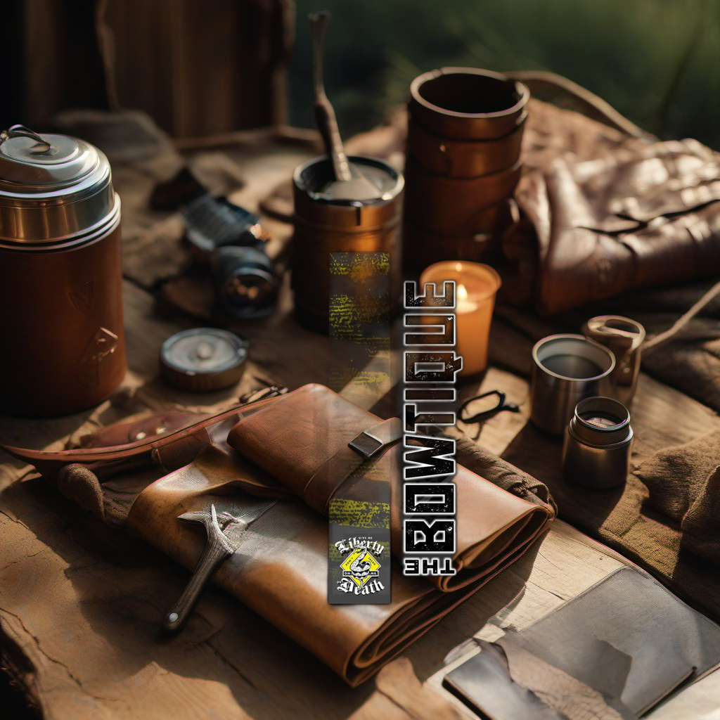 Death Arrow Wraps on rustic wood at golden hour camp; perfect Father's Day gift. | titlex-scene-fathers-day