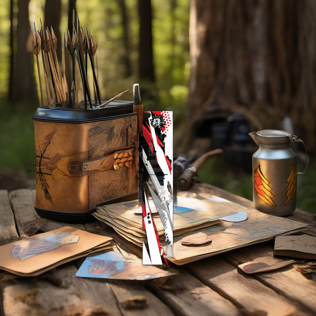 Comic Pop Arrow Wrap on rustic wood at golden hour, perfect Father's Day gift setting. | titlex-scene-fathers-day