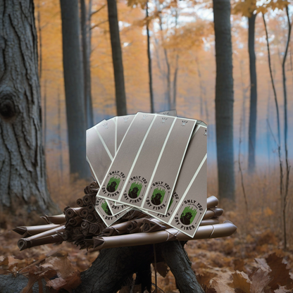 Dry Fire Arrow Wrap on a weathered treestand overlooking a misty Midwest dawn forest. | titlex-scene-whitetail-treestand