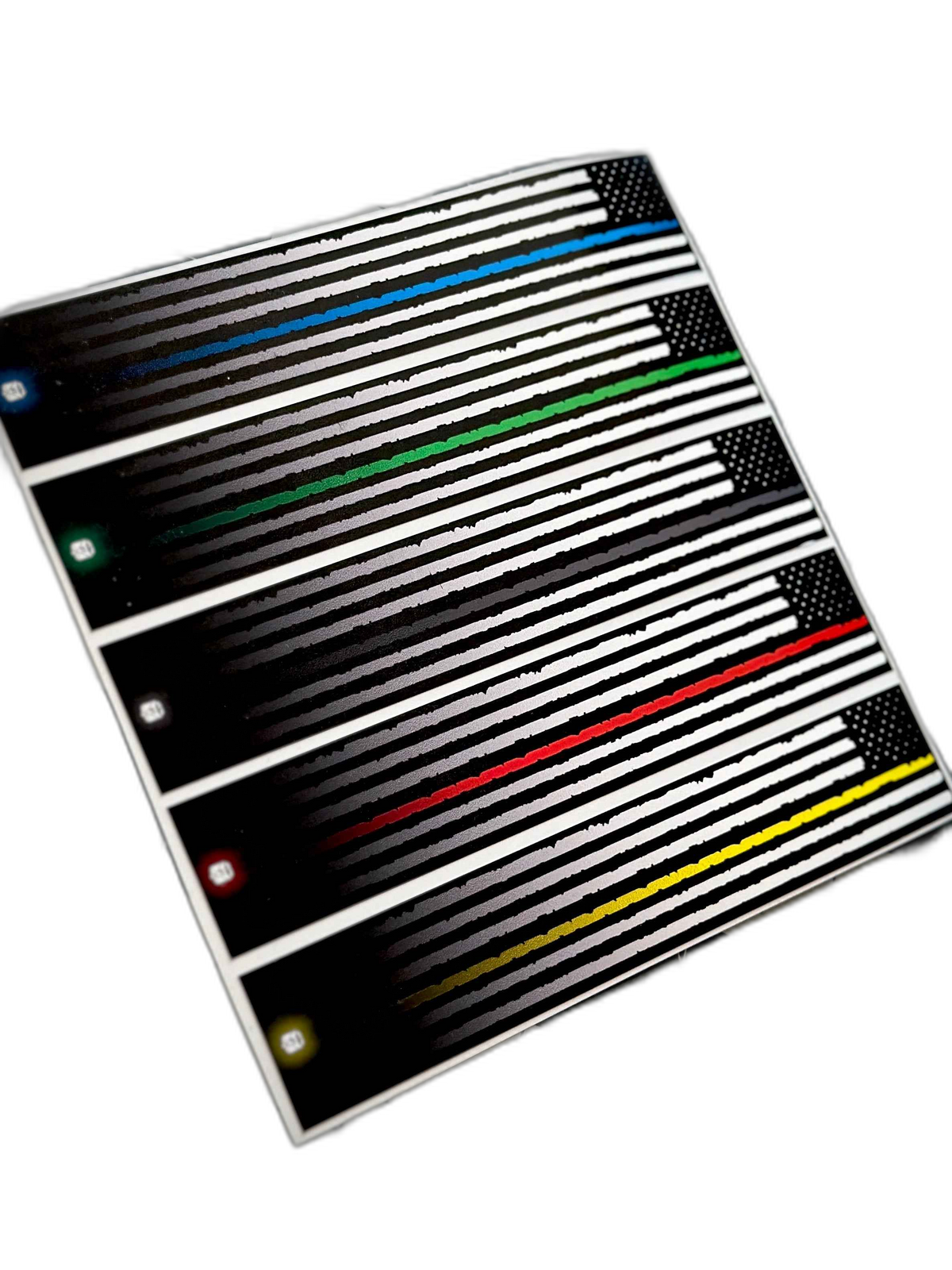 First Responder Arrow Wraps, featuring red, white, and blue colors. | titlex-cutout