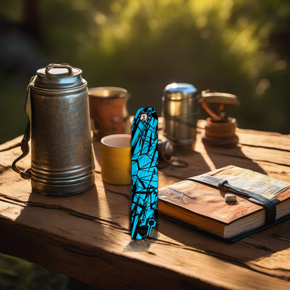 Comic Pop Arrow Wrap on rustic table at golden hour, perfect Father's Day gift setting. | titlex-scene-fathers-day