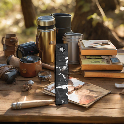 Comic Pop Arrow Wrap on rustic wood at golden hour, perfect Father's Day gift setting. | titlex-scene-fathers-day
